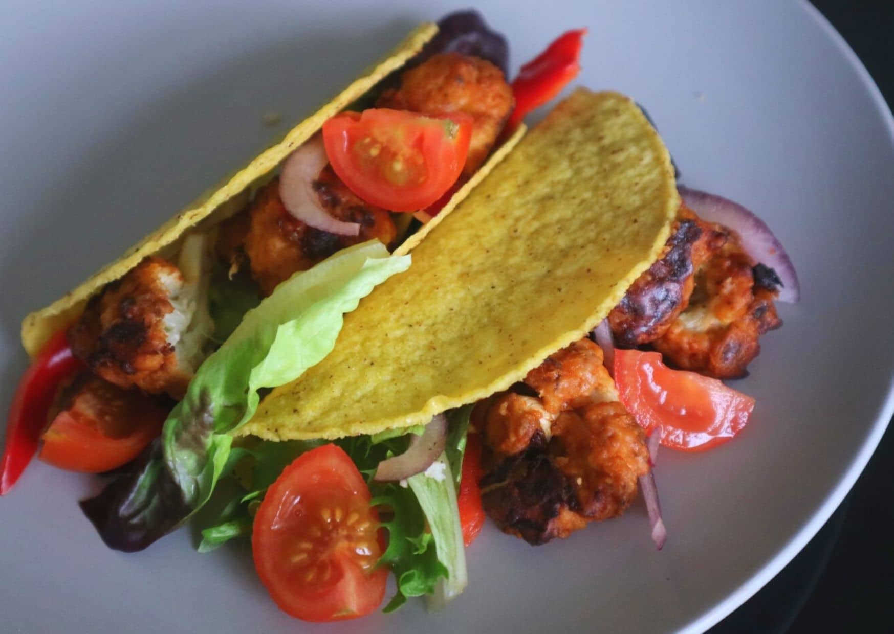 Vegan Buffalo Wings Taco