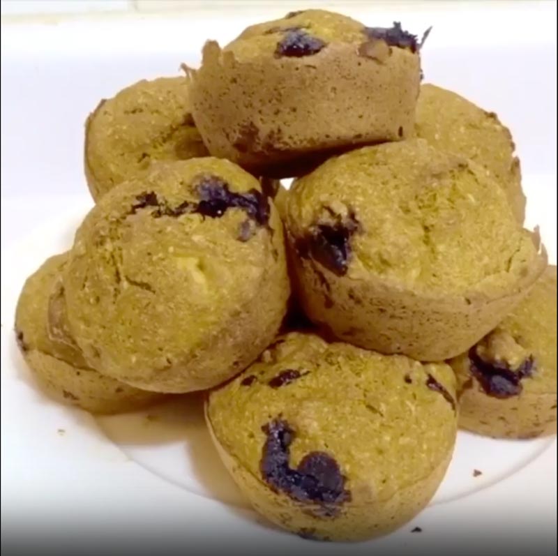 Matcha Pancake Muffins