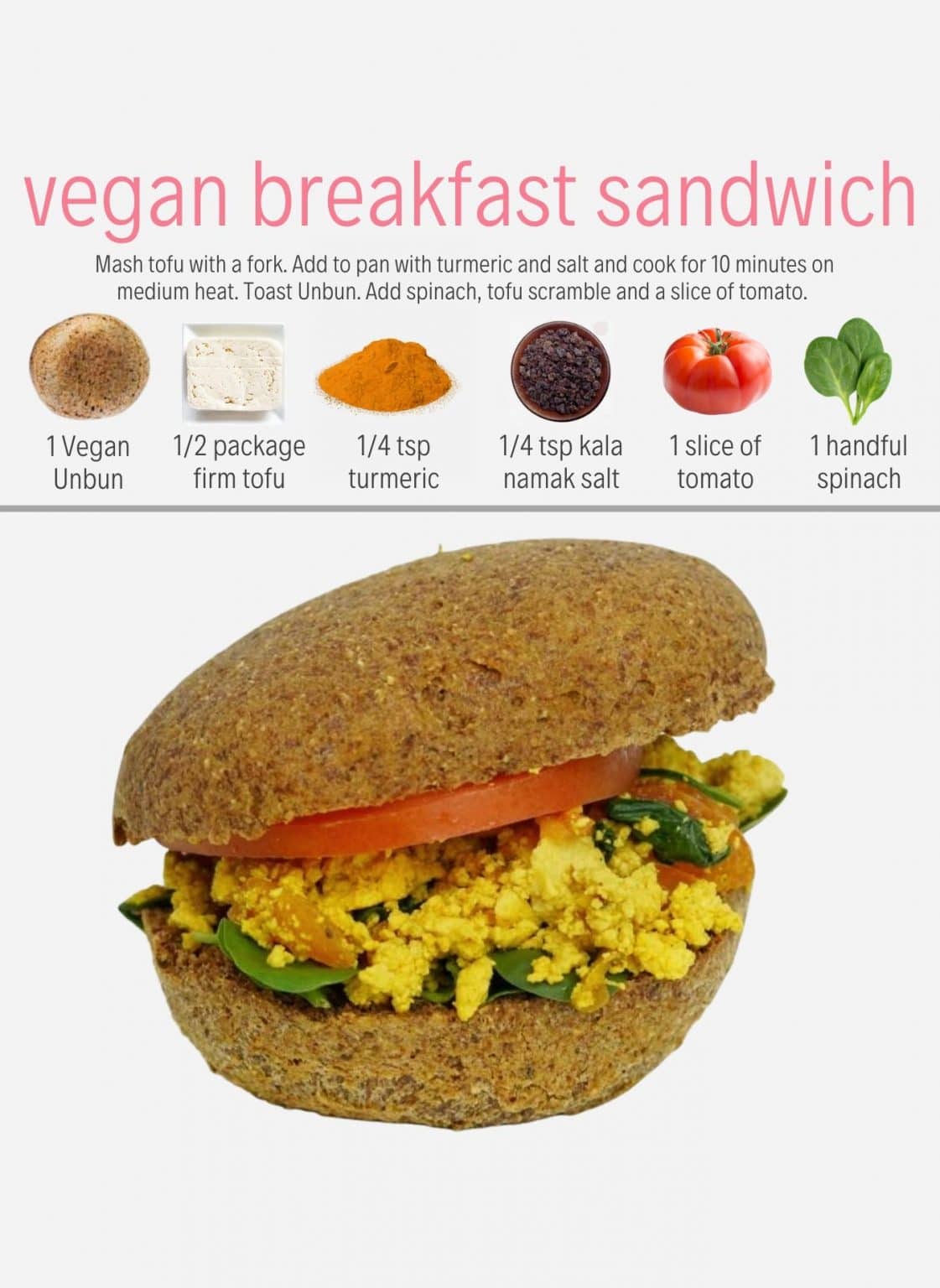 Vegan Egg Breakfast Sandwich PlantYou