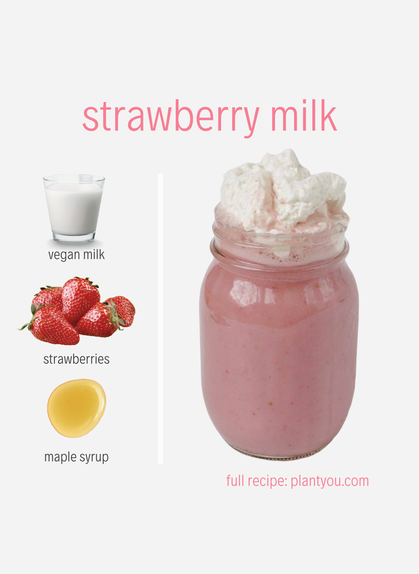 Vegan Strawberry Milk