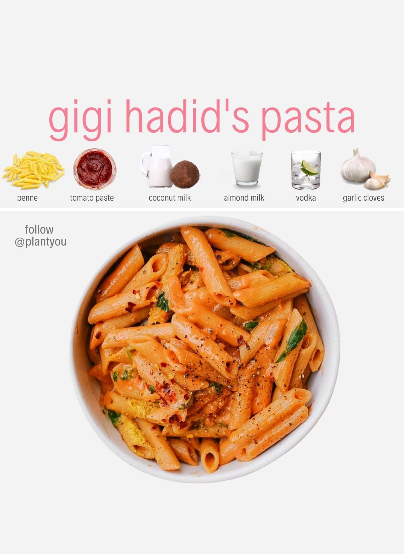 Gigi Hadid's Vodka Pasta Sauce Recipe Veganized - PlantYou