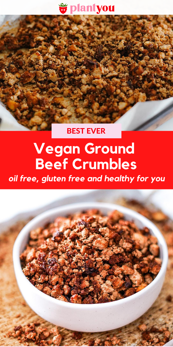 Vegan Ground Beef Substitute (Healthy, Plant-Based, Oil-Free) - PlantYou