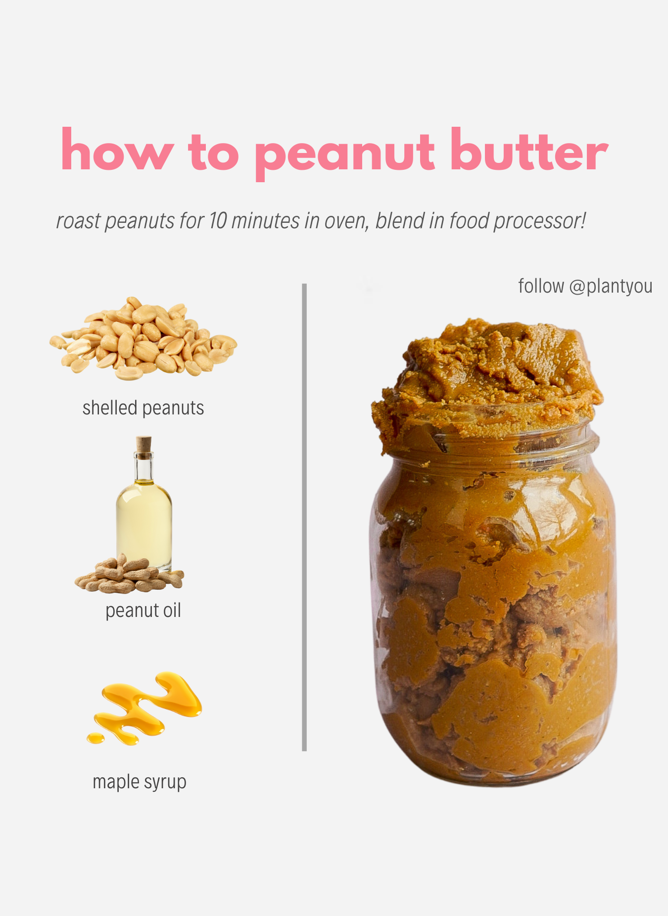 How To Make Peanut Butter PlantYou Recipe Instructions