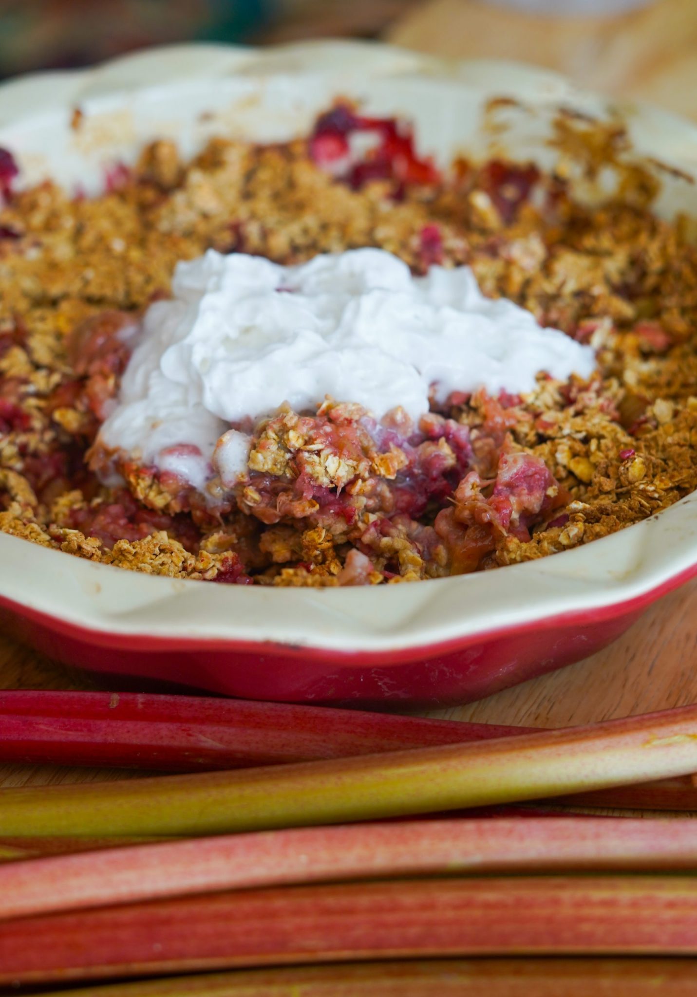 Vegan Strawberry Rhubarb Crisp PlantYou