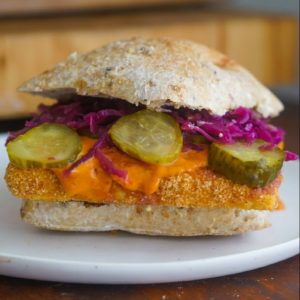 Dill Pickle Tofu Sandwich