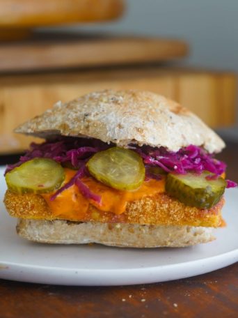 Dill Pickle Tofu Sandwich
