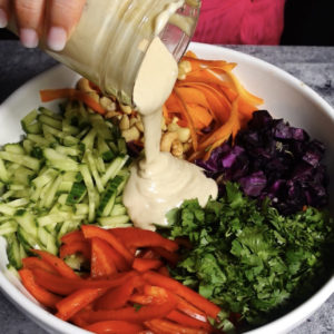 rainbow cabbage salad