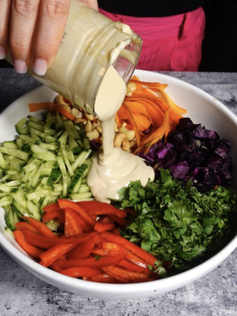 rainbow cabbage salad