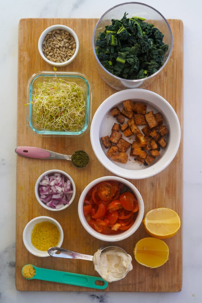 Mason Jar Broccoli Salads with Kale and Apple - Kristine's Kitchen