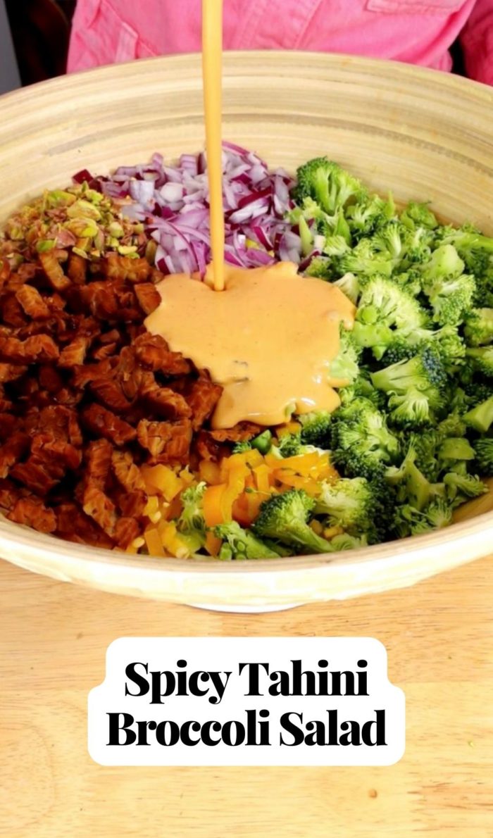 Spicy Tahini Broccoli Salad