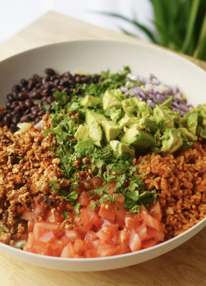 vegan taco bowl