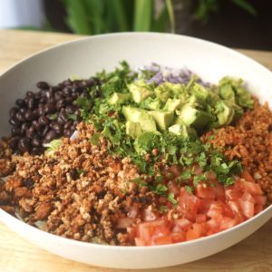 vegan taco bowl