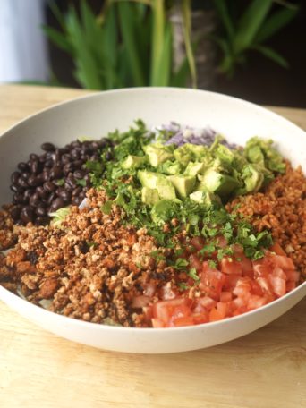 vegan taco bowl