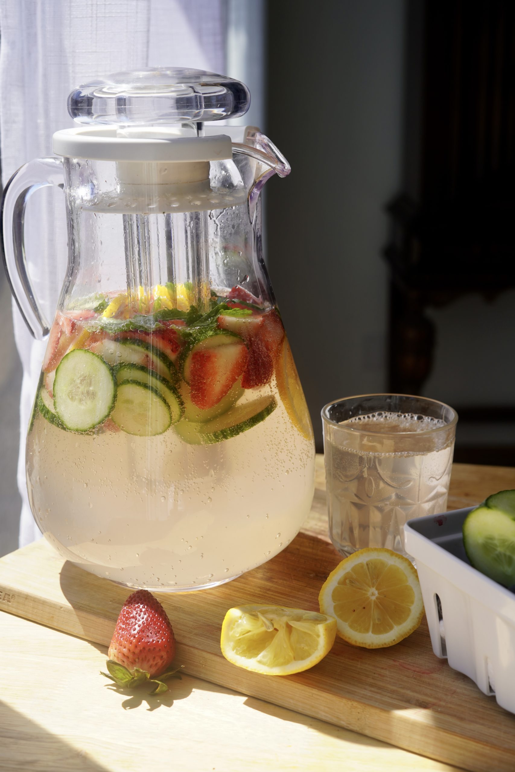 Refreshing Detox Water with Cucumber, Citrus, and Ginger