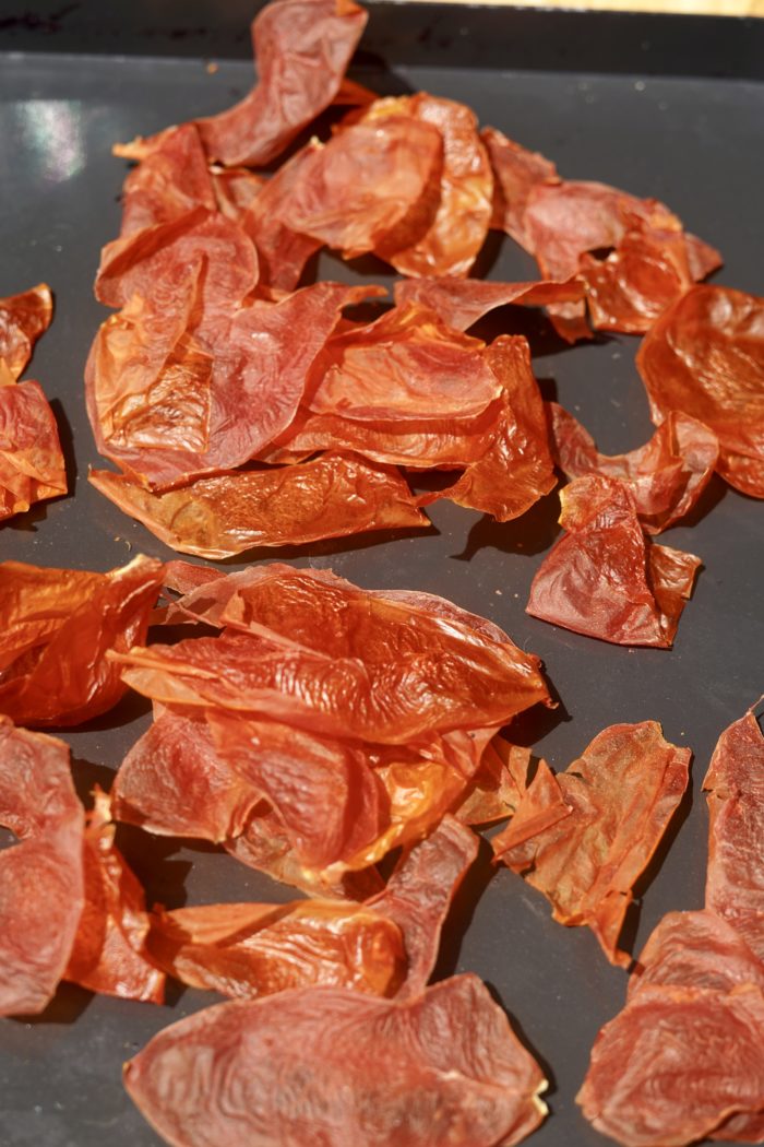 dried tomato peels