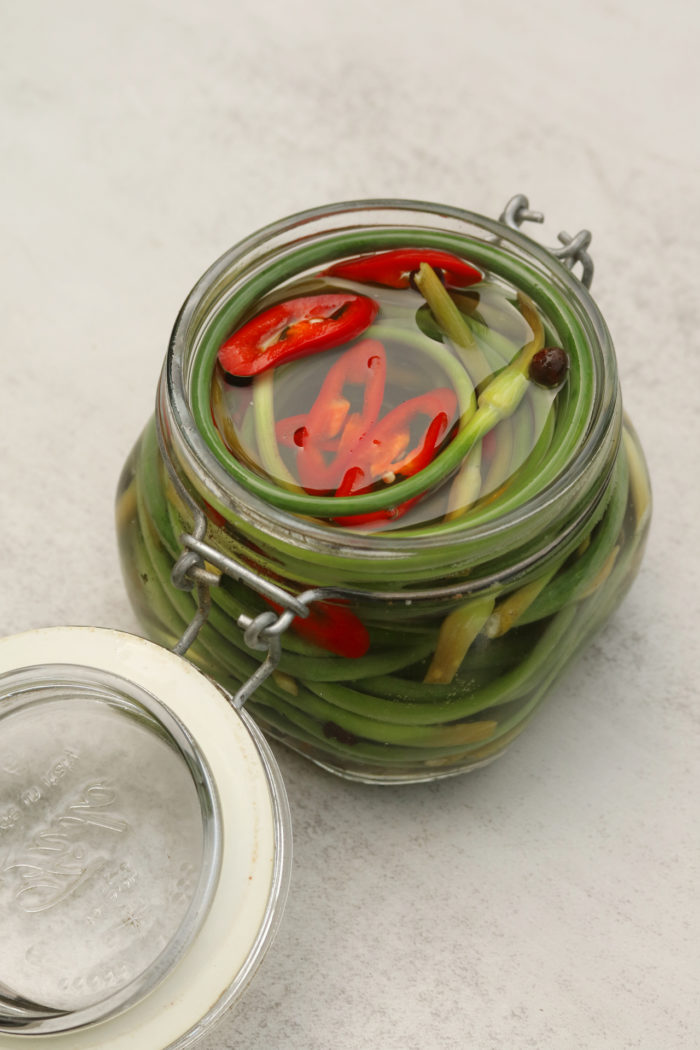 Pickled Garlic Scapes