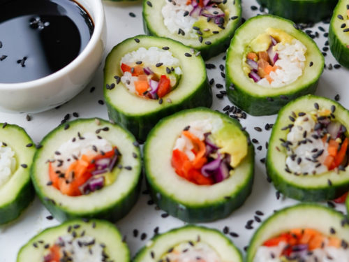 The Original Stuffed Cucumber Sushi Rolls