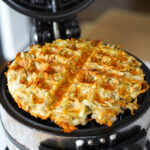 Waffle Maker Hash Browns in a waffle maker