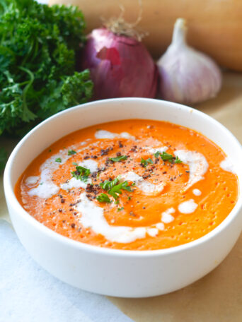 butternut squash and red pepper soup