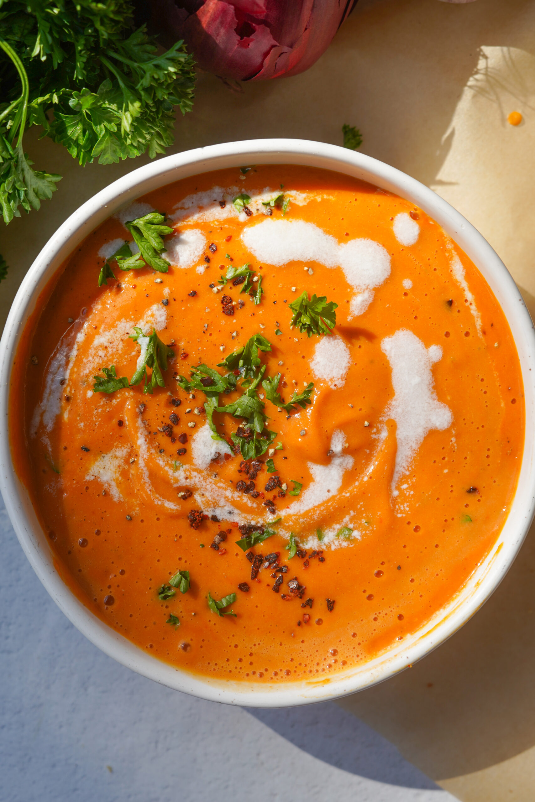 Roasted Butternut Squash and Red Pepper Soup-image