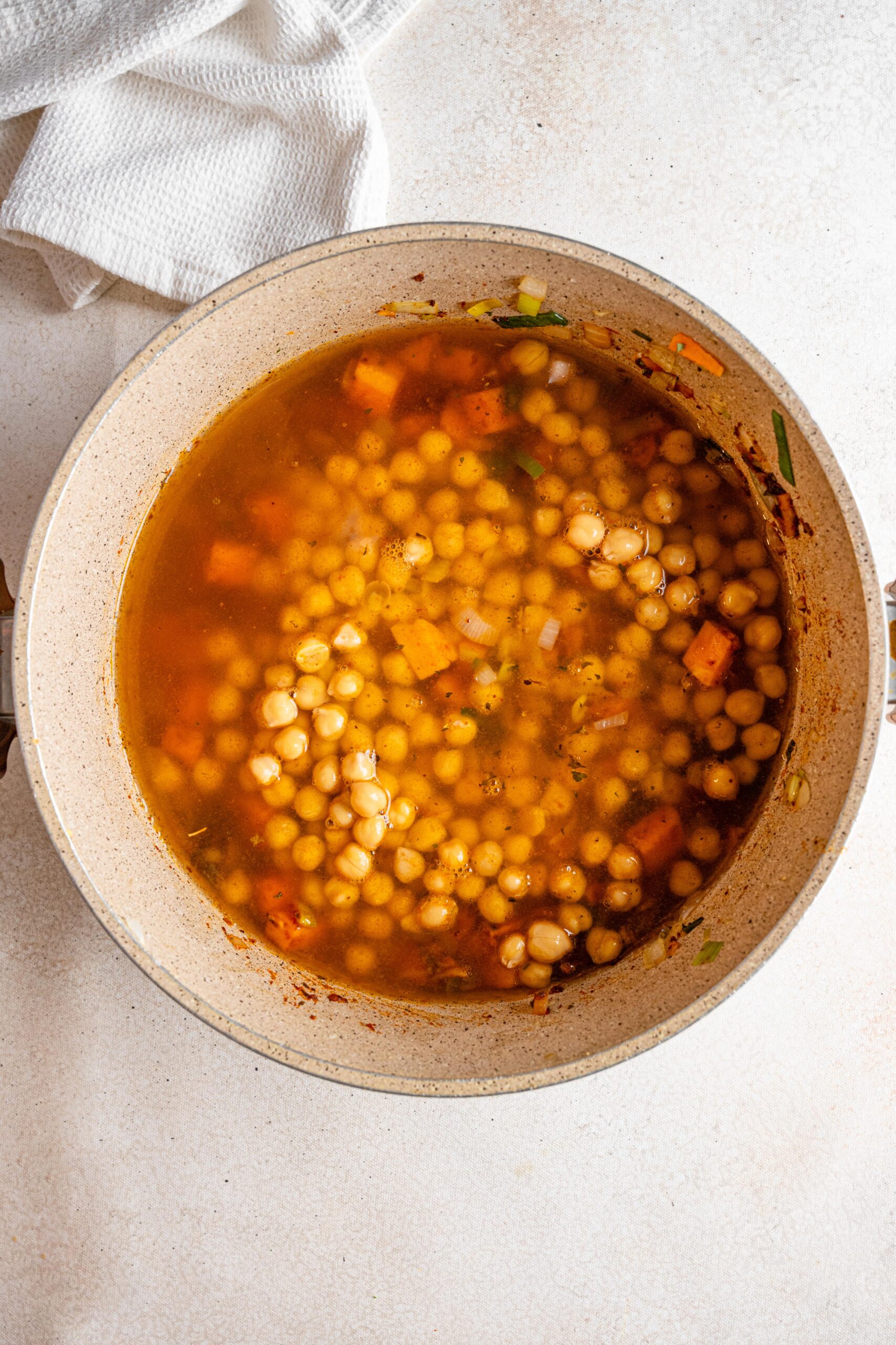 marry me tuscan vegetable soup process shot