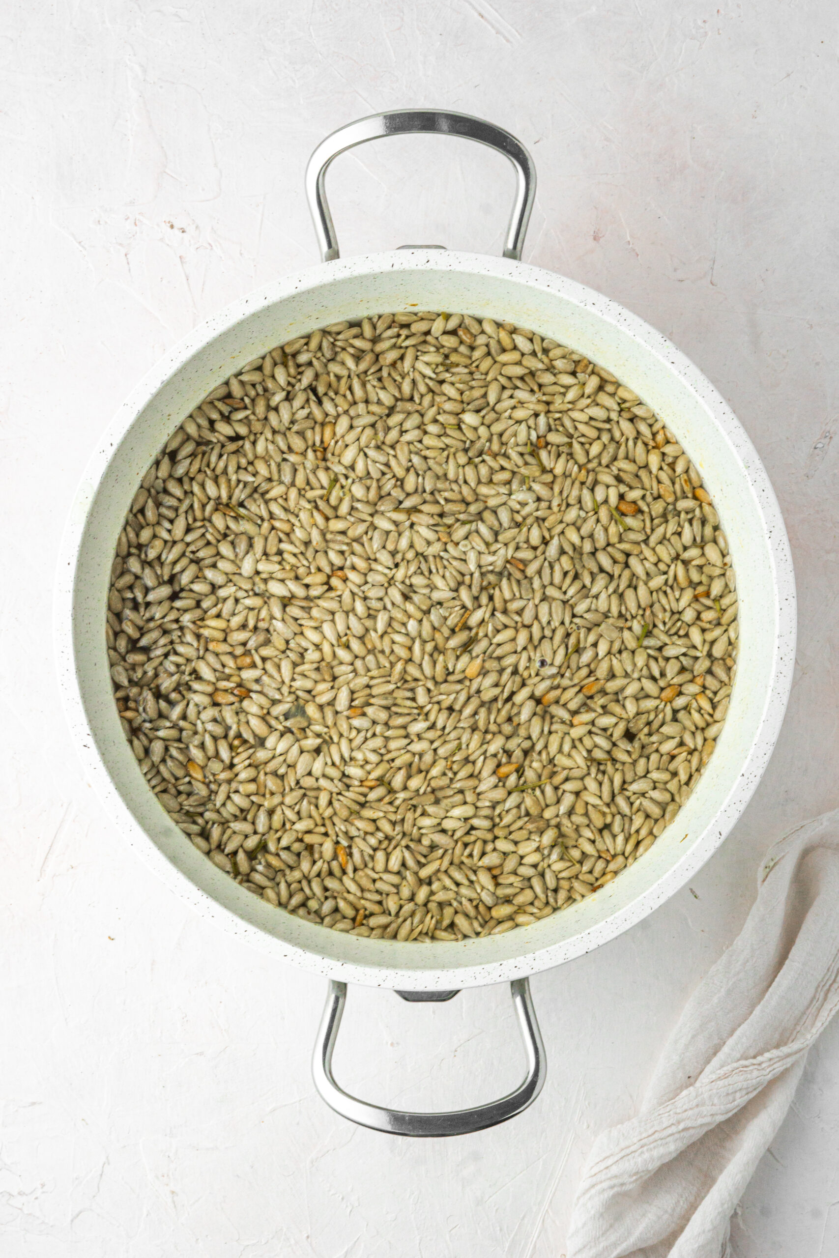 30 clove garlic soup soup contents added to the pot