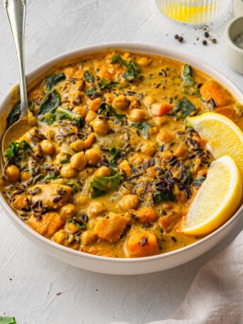 vegan creamy wild rice soup