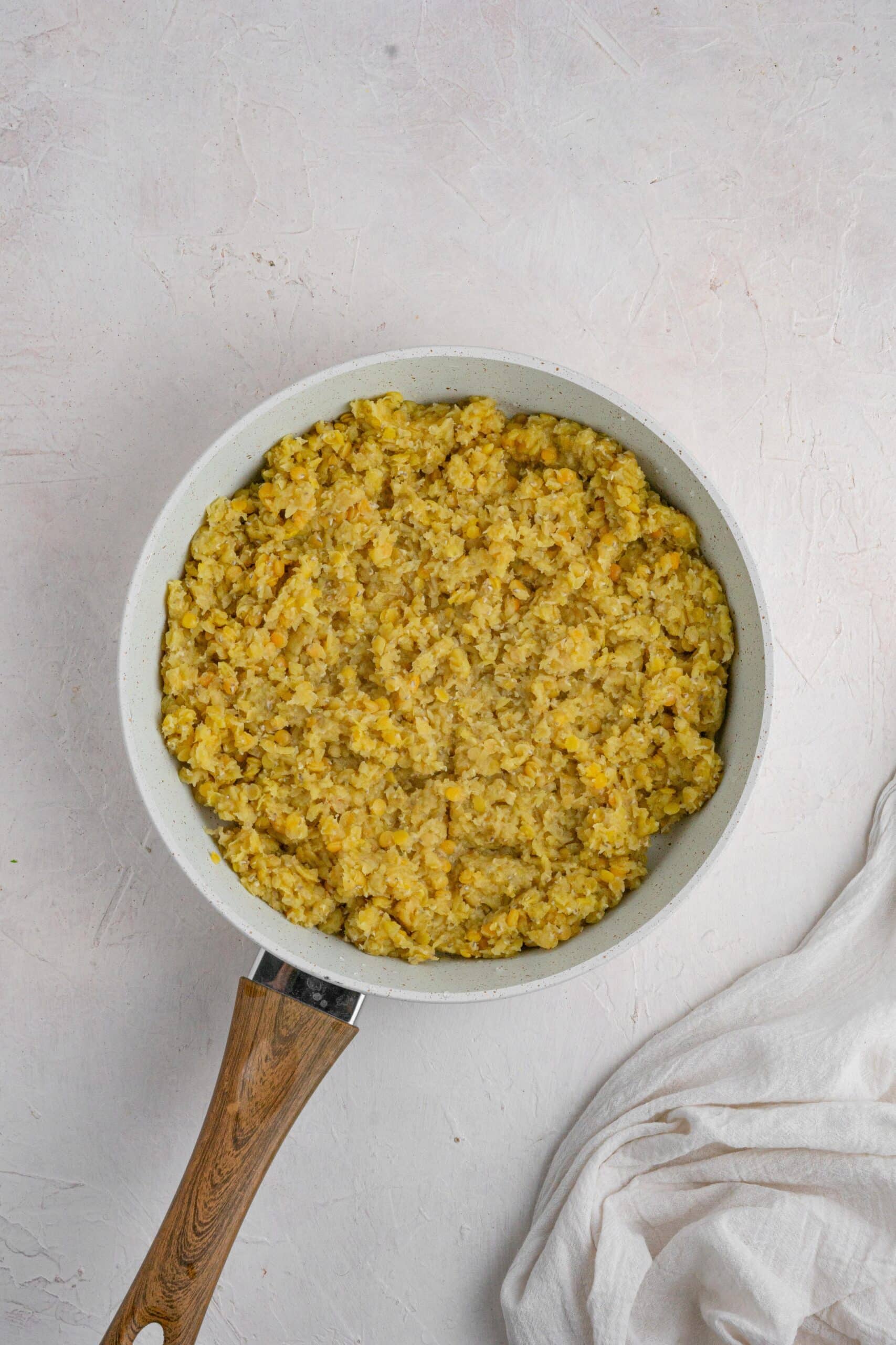 red lentils cooked in a pan