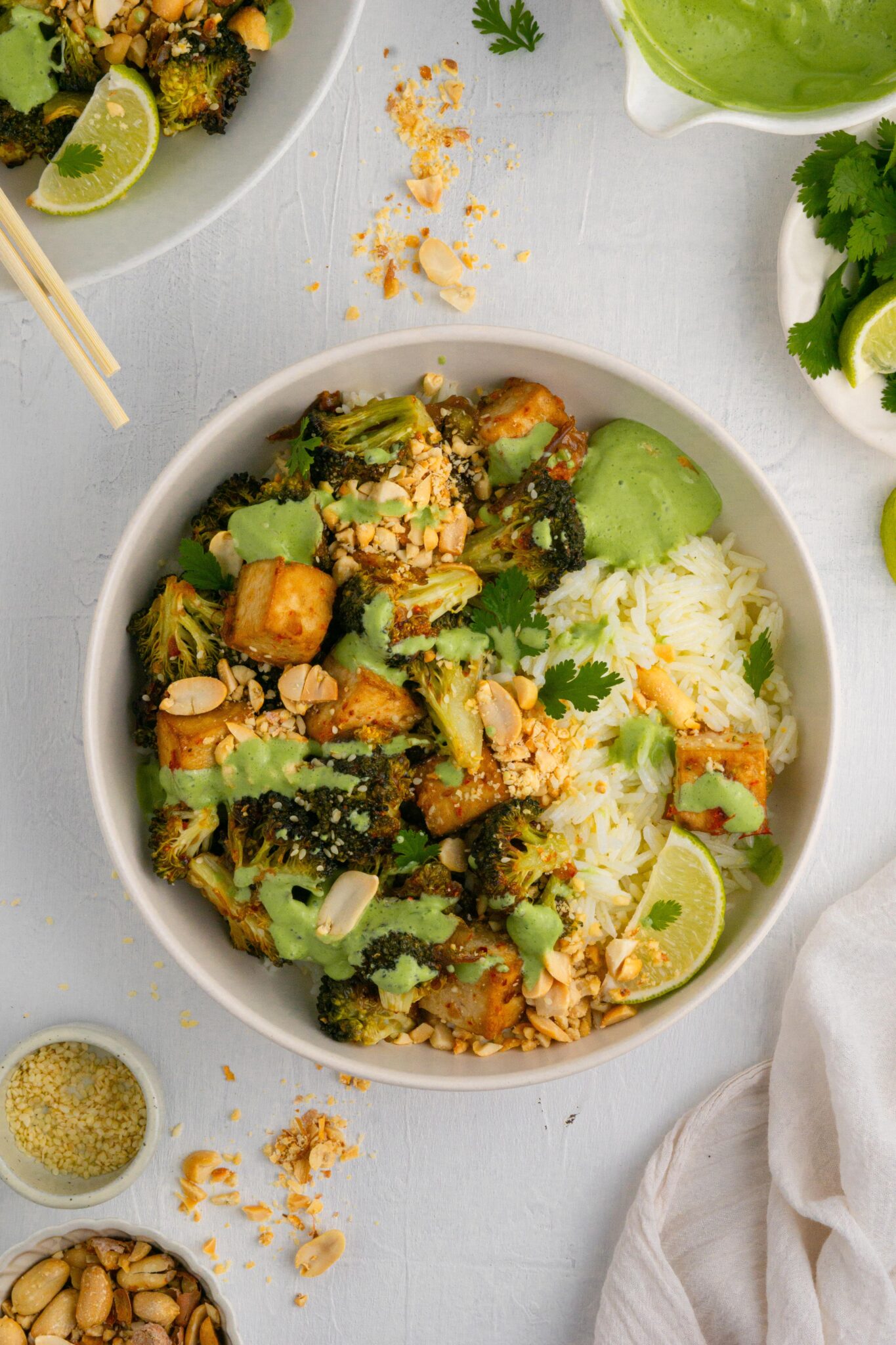 Sheet Pan Tofu and Broccoli (With Green Goddess Sauce) - PlantYou