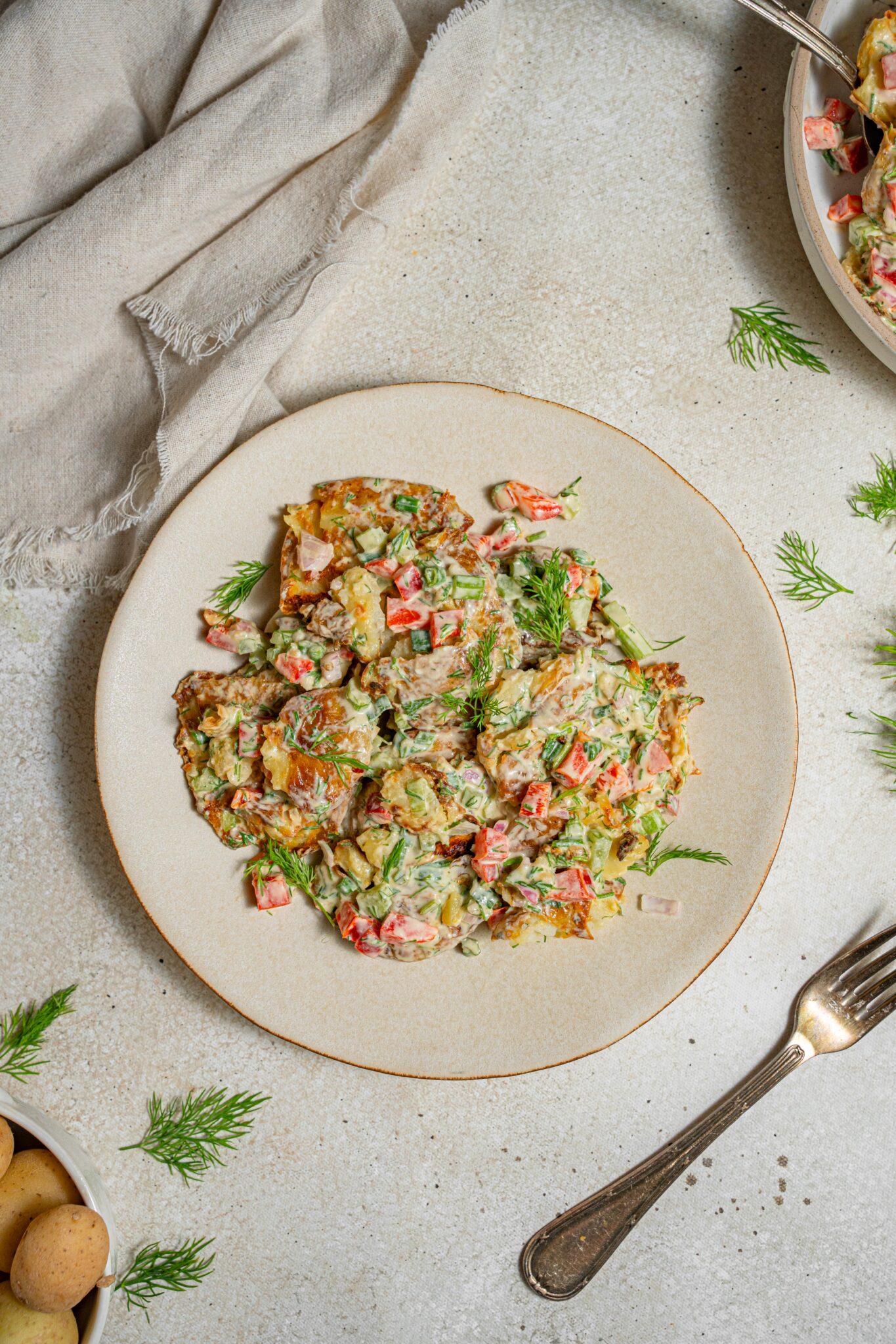 Smashed Potato Salad - PlantYou