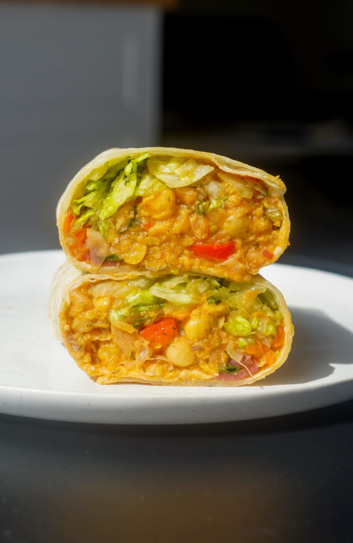buffalo chickpea wrap