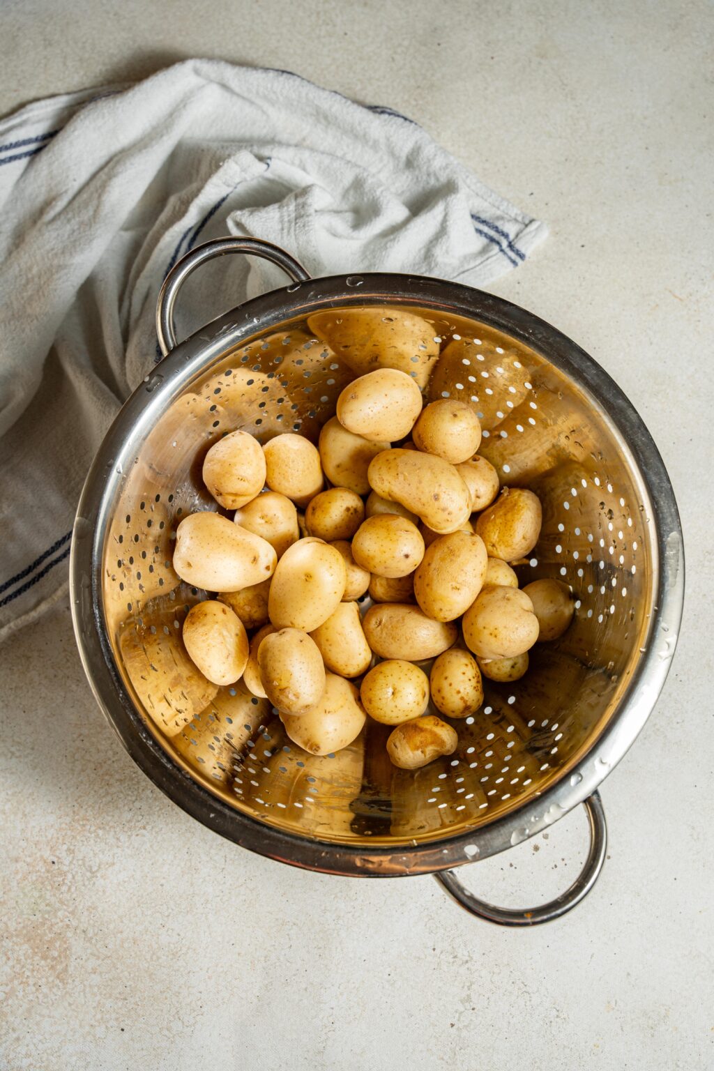 potatoes in a colander