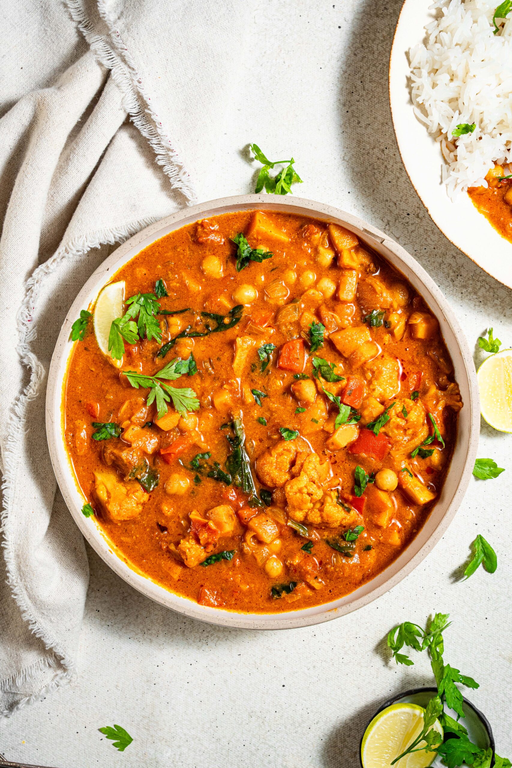 Peanut Stew with Sweet Potato, Cauliflower and Chickpeas-image
