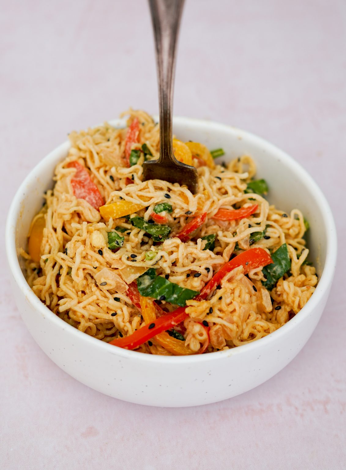 creamy tahini noodles