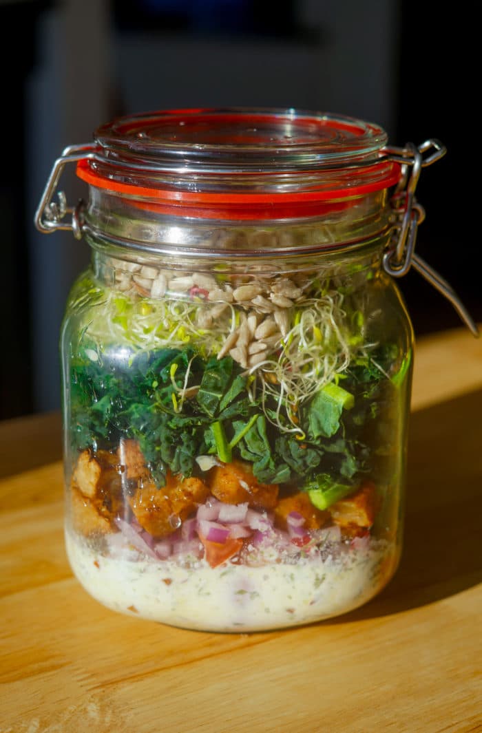 mason jar kale salad