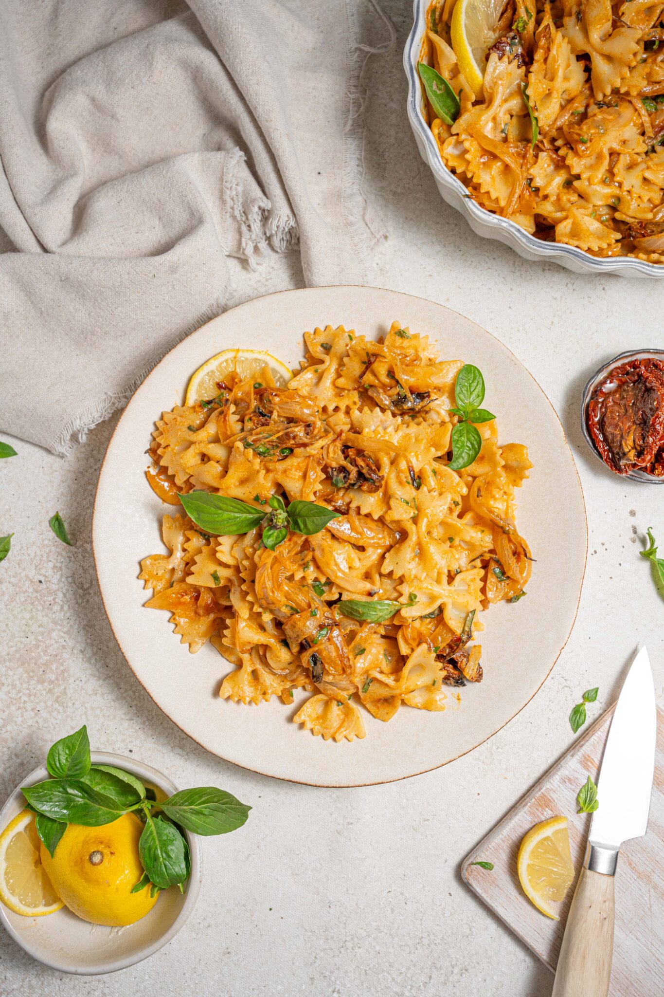 One Pan Caramelized Onion Pasta - PlantYou