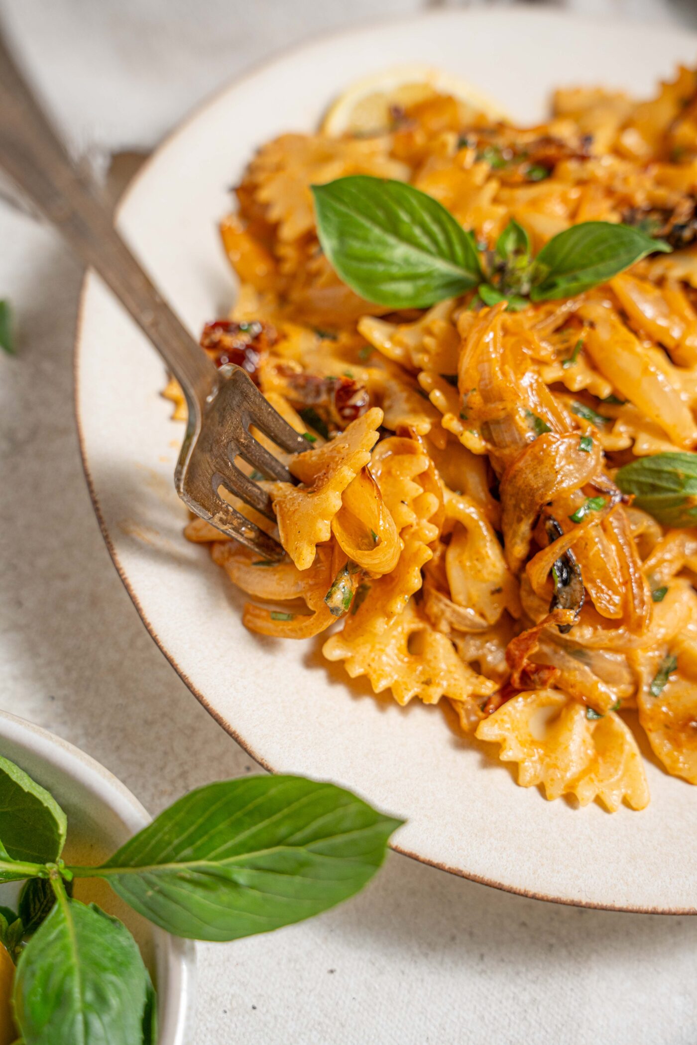 One Pan Caramelized Onion Pasta - PlantYou