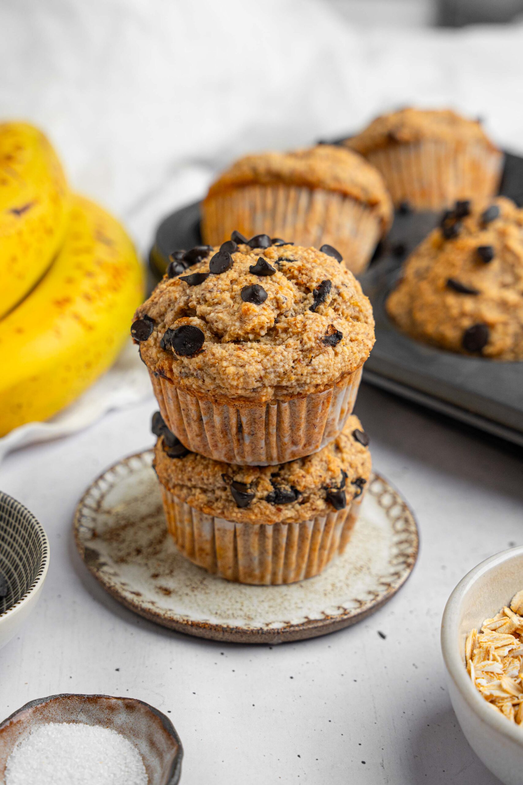 Banana Oatmeal Muffins-image