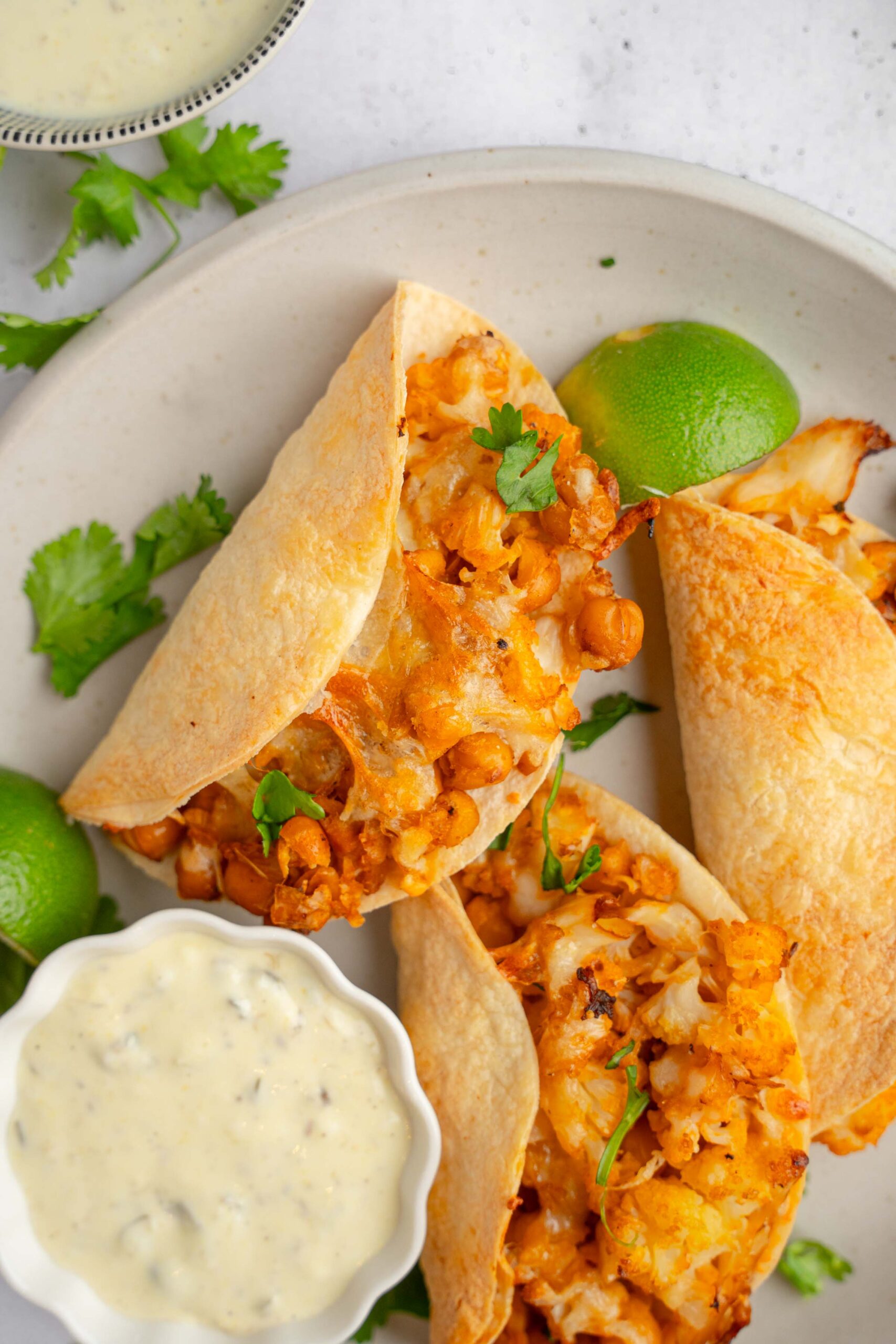 Buffalo Chickpea Cauliflower Tacos-image